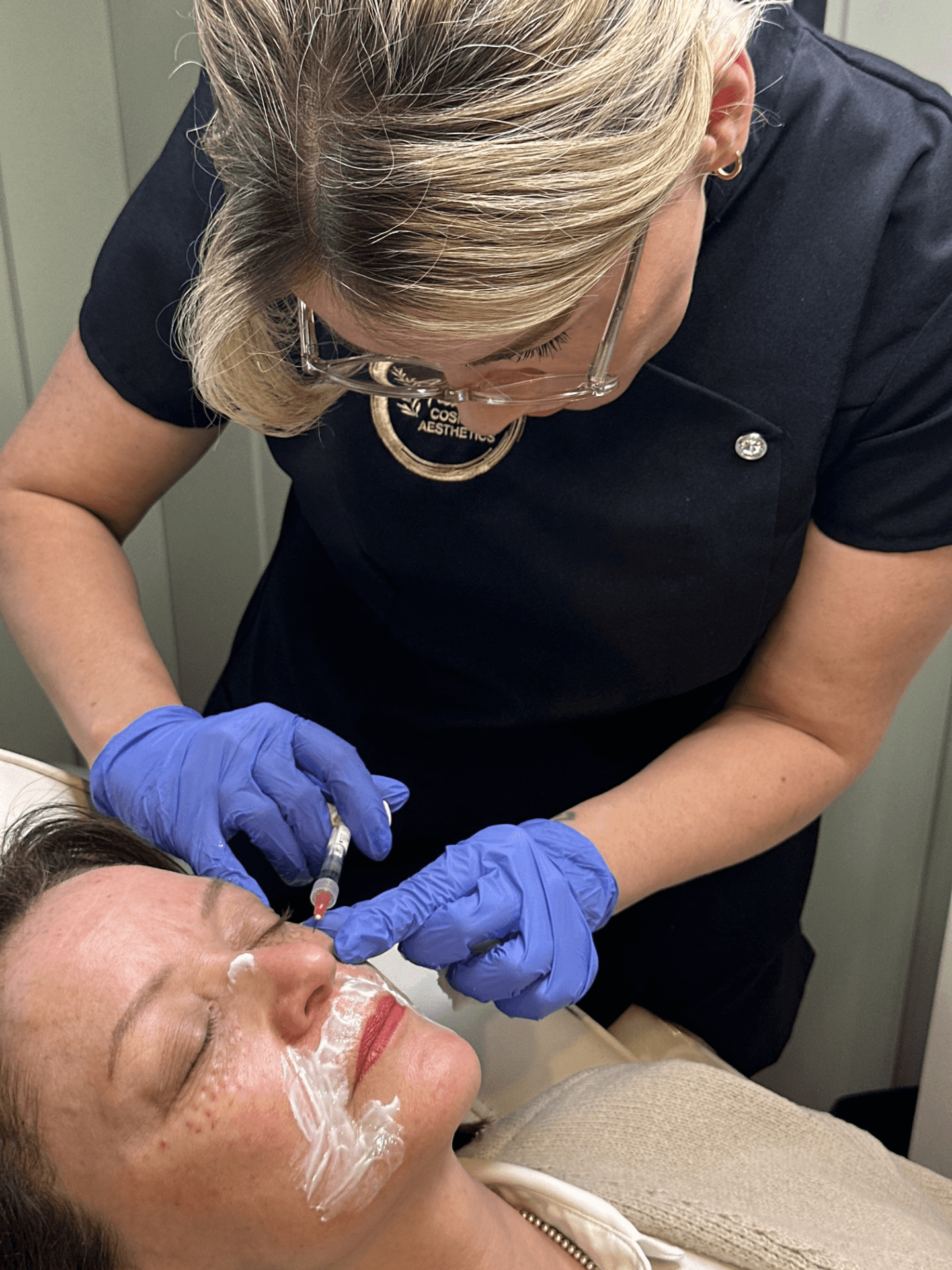 Professional aesthetics brand content shoot for Glow by Alexandra